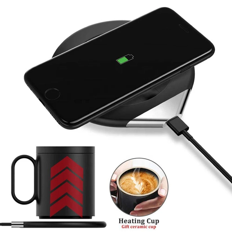 

Cute Smart Heated Usb C Desk Coffee Tea Drink Cups Christmas Gift Warmer Mug Cup With Thermostat