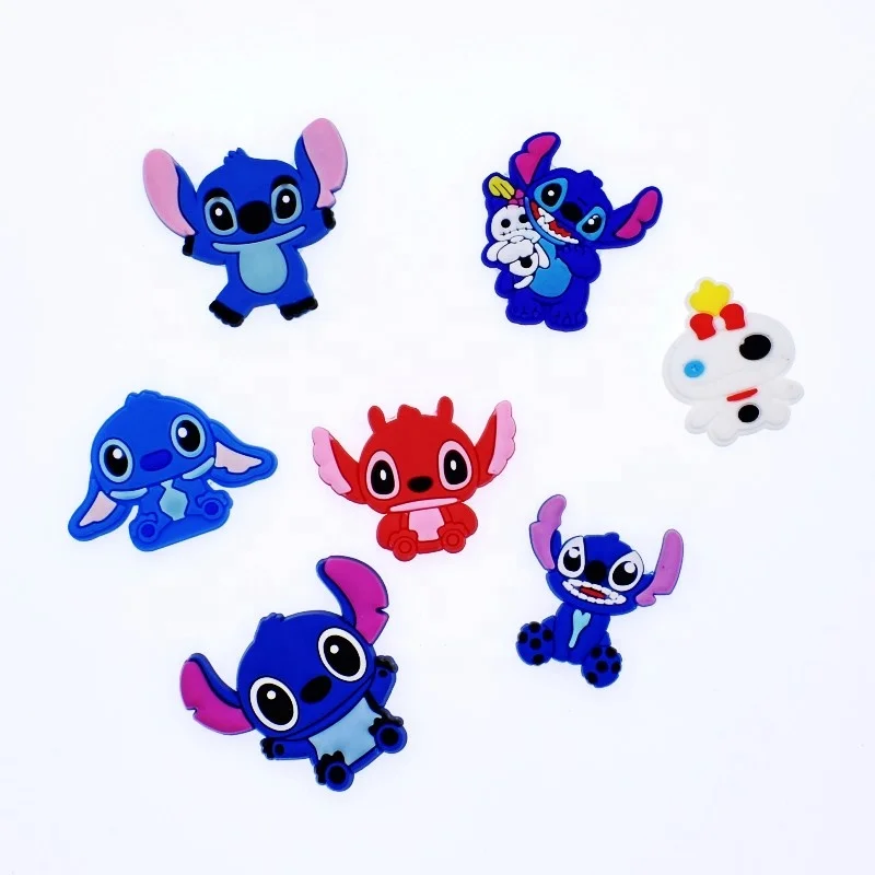 

Stock Cute Stitch Design PVC Rubber Shoe Charms shoelace charms/shoe decorations/shoe charms