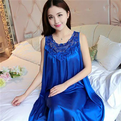 

Summer Solid Color Suspenders Plus Size Pajamas Set Sexy Nightwear Pics