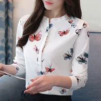 

Long Sleeve Women Blouse Plus Size Floral Printed Office Wear