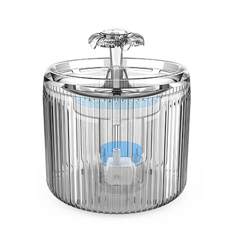 

2.6L/88oz Transparent Visible Electric Pet Fountain Dog Water Dispenser with Food-grade Filter for Cats Dogs
