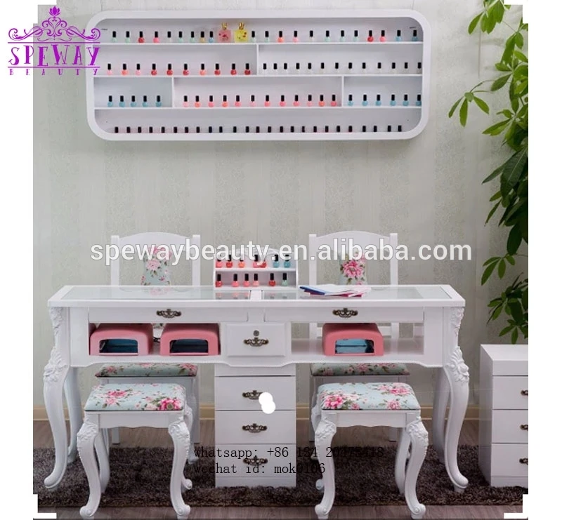 Luxury White Double Manicure Nail Table Salon Manicure Desk With Glass Top Buy White Double Nail Table Manicure Desk Luxury Manicure Nail Table Product On Alibaba Com