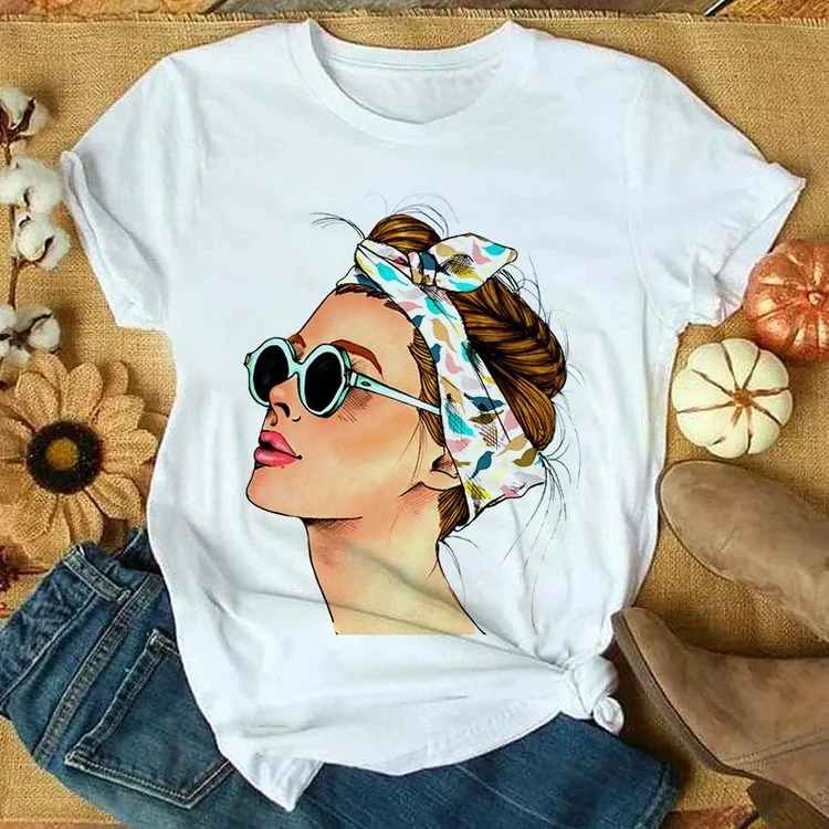 

Yellow Plus Size T-shirt Women Summer Print Lady Casual T Shirt Tops Harajuku Streetwear Short Sleeve O-Neck Tees Tshirt