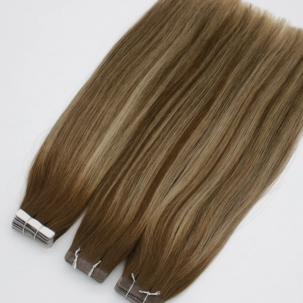 

Fangcun Top Quality Double Drawn Virgin Remy Russian Virgin Cuticle Balayage Tape Hair Extensions