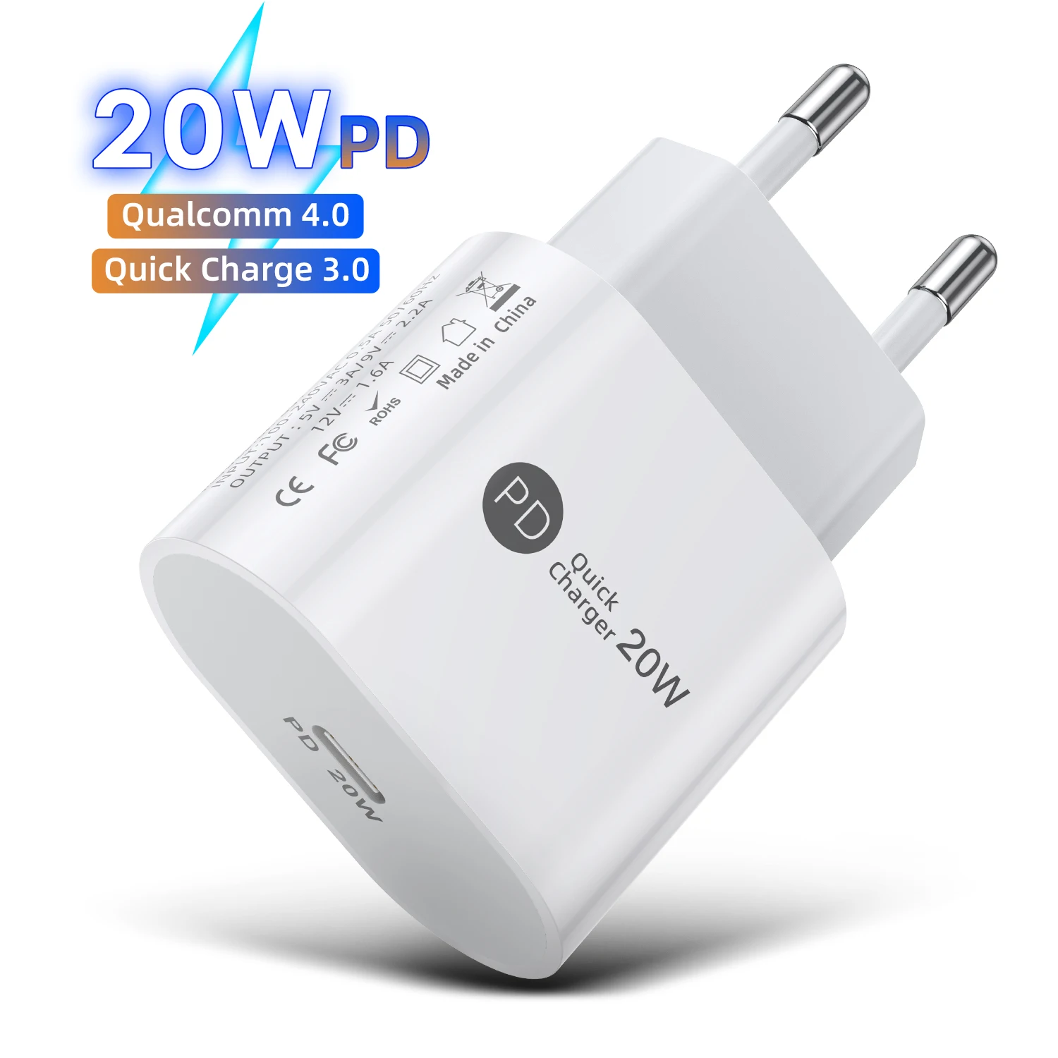 

USLION mini 20w pd wall charger usb c mobile phones charger for iPhone 12 for Samsung portable charger