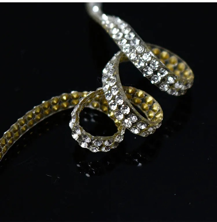Silver Bling Wrap Crystal Ribbon Jewel Strips Diamond Sparkling Bling