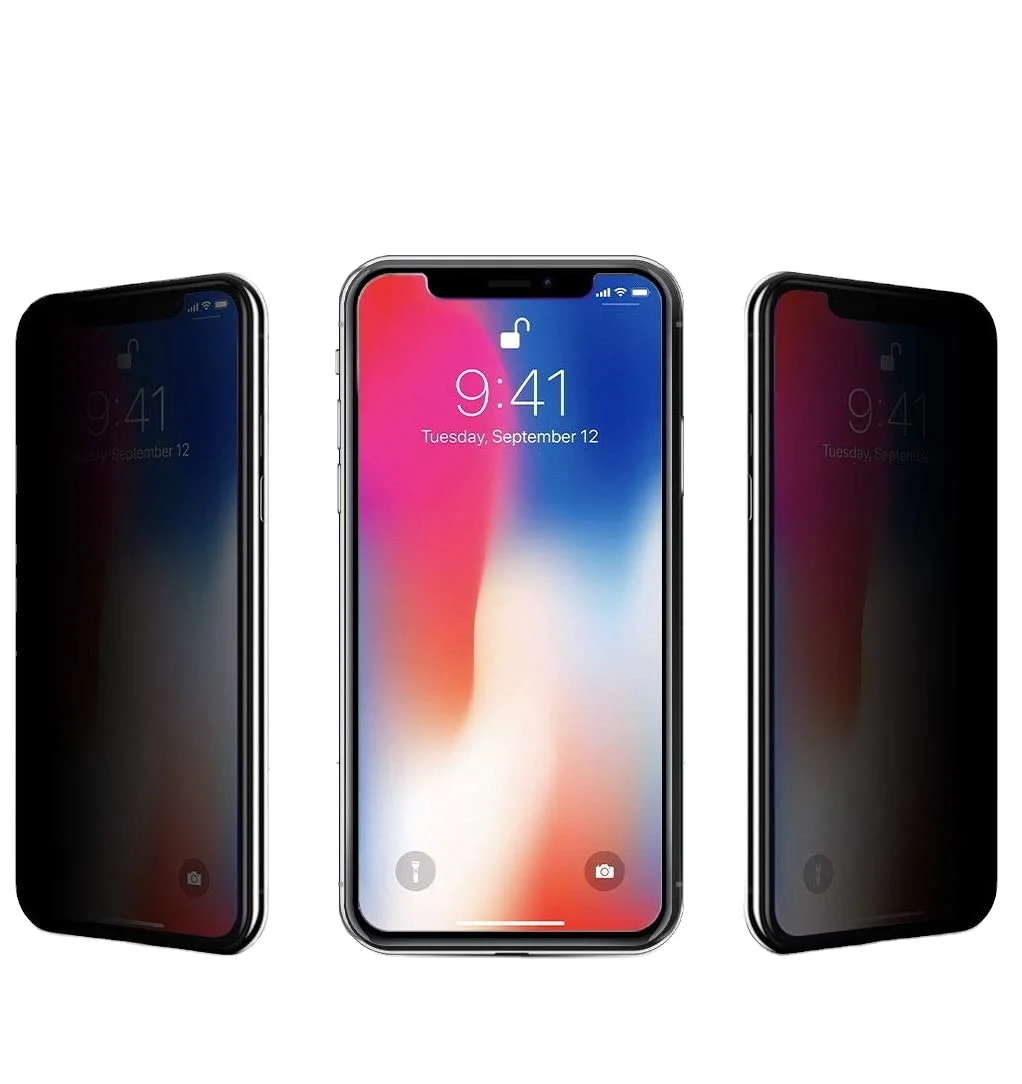 

TERSELY Privacy Anti-Spy Private Tempered Glass Screen Protector for iPhone 11&13 Pro Max 13 mini Xs Xr X &For Samsung