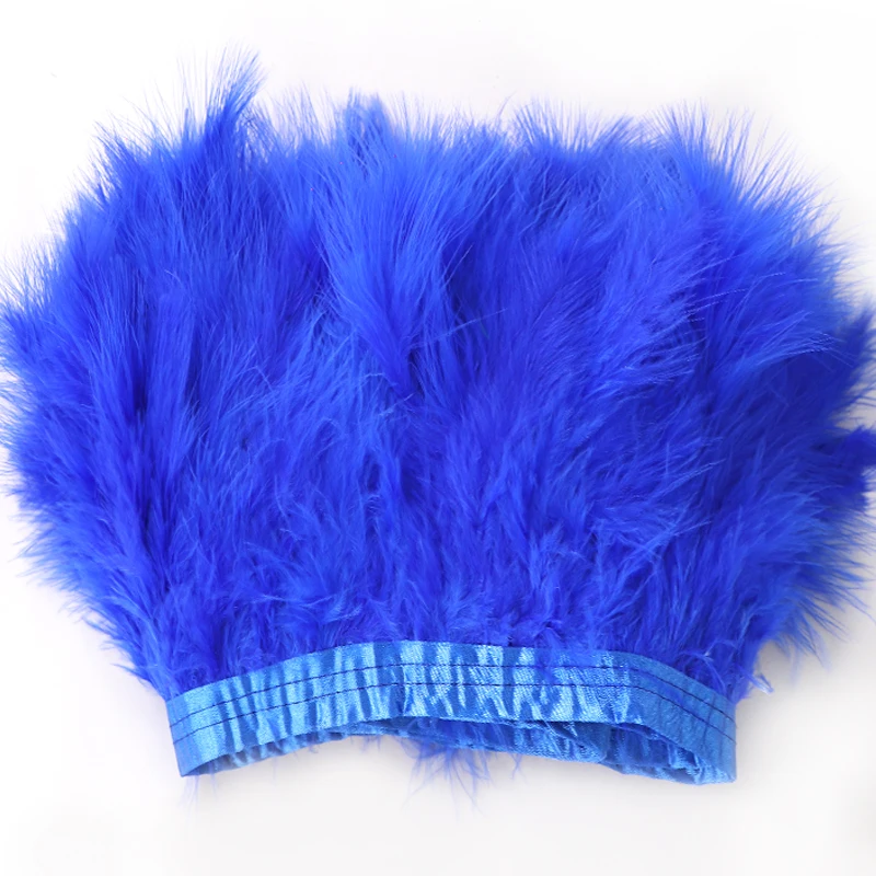 Wholesale 6-8 Inch Multi-Colored Fluffy Turkey Feather Fringe Trim for Decoration Dyed Pattern US Origin Express Shipping