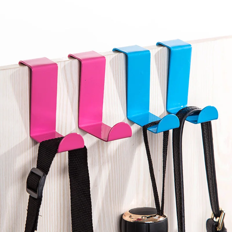 

Door Hook Multifunction Stainless Steel Cabinet Clothes Hanger Kitchen Storage Organizer Towel Suction, Silver/blue/green/mei red/yellow
