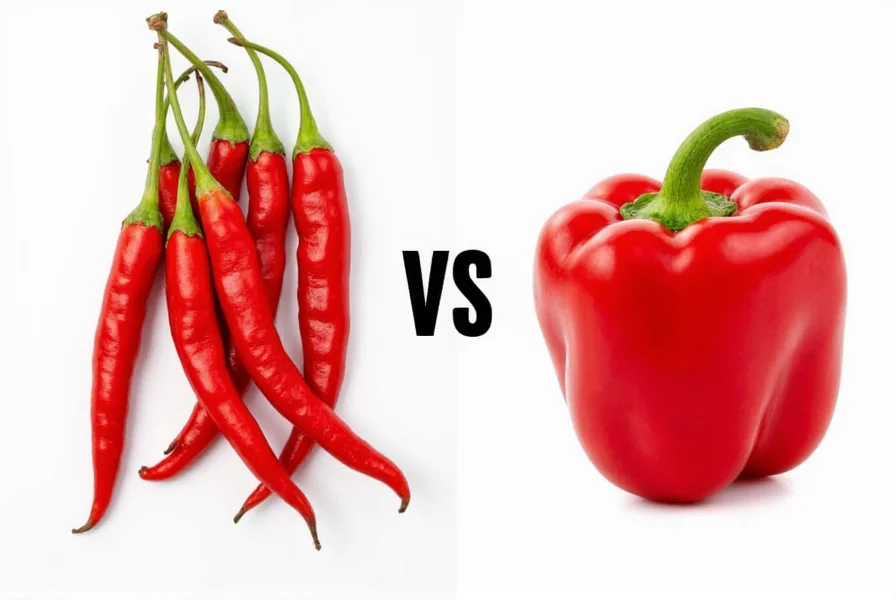 Side-by-side comparison of dried cayenne peppers, jalapeños, and habaneros showing size, shape, and color differences