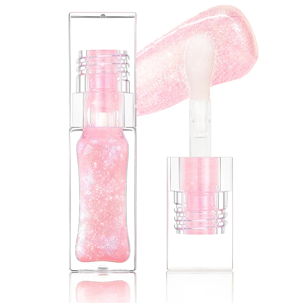 Wholesale Vegan Lipgloss Lip Gloss Private Label Lip Oil Custom Logo Strawberry Clear Plumping Color Changing Lipgloss