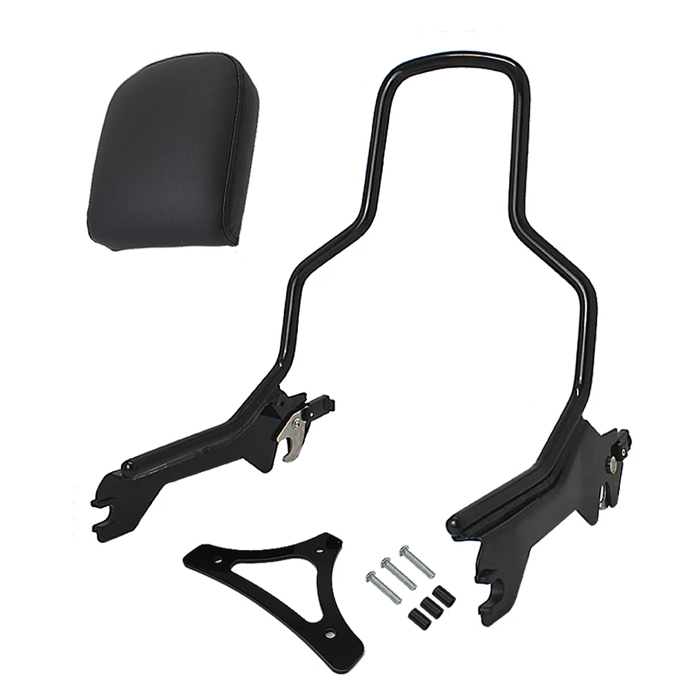 Quick Release Motorcycle Sissy Bar Backrest Passenger For Harley