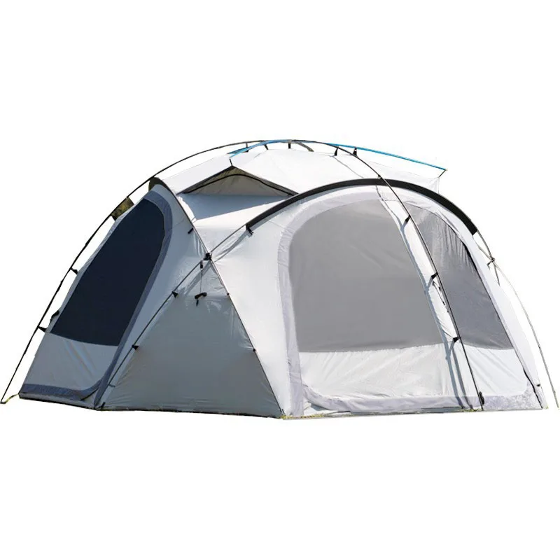 

Hot selling 5+ people outdoor hiking camping barbecue home large space windproof rainproof ventilation sunscreen tent