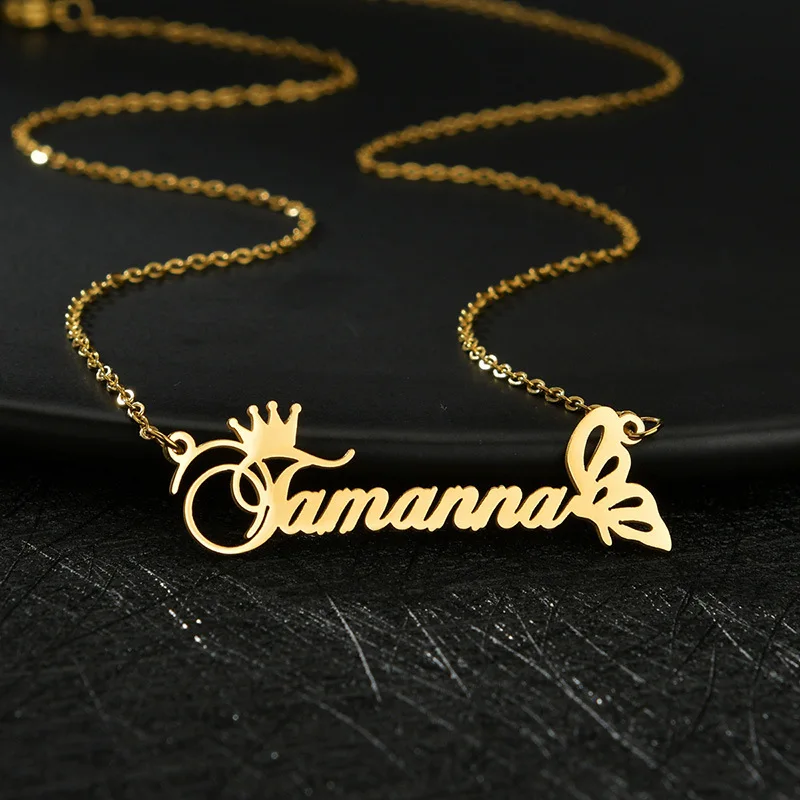 Custom DIY  Personalized Name Necklace Jewelry Necklace Custom Stainless Steel Name Necklace