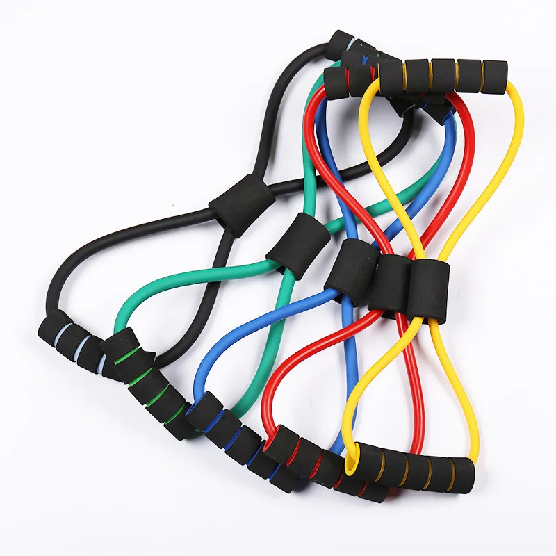 

Candy Color Latex Rubber Pull Strap Arm Resistance Stretch Band Rope Fitness Exercise Yoga Strips Pilates Yoga Gym, 5 colors