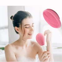 

2020 Popular Body Massage Rechargeable Electric IPX7 Waterproof Vibrating Cleaning Silicone Bath Brush