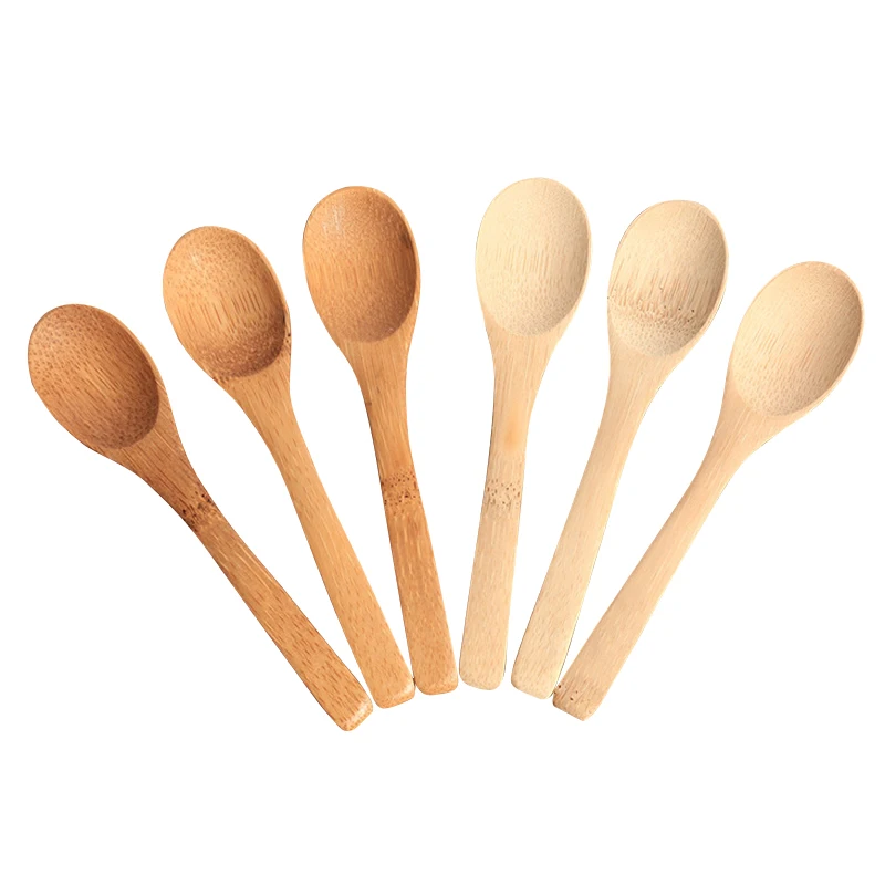 

Customized Logo Bamboo Baby Honey Spoon Dipper  Stir Coffee Tea Spoon For Kitchen Condiment Scoop Jam Spoons