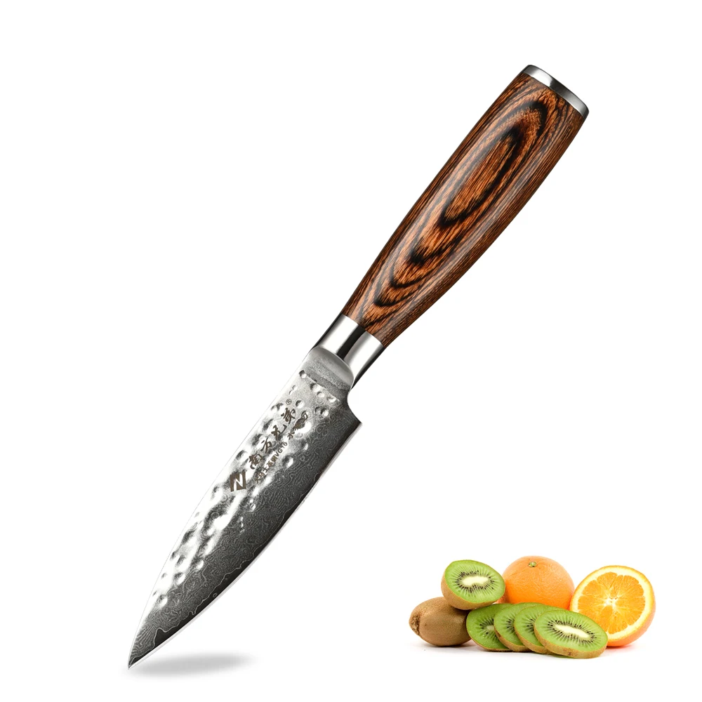 

Nanfang Brothers 67 Layers Forged Damascus Steel Kitchen Peel Paring knife Peeling Knife