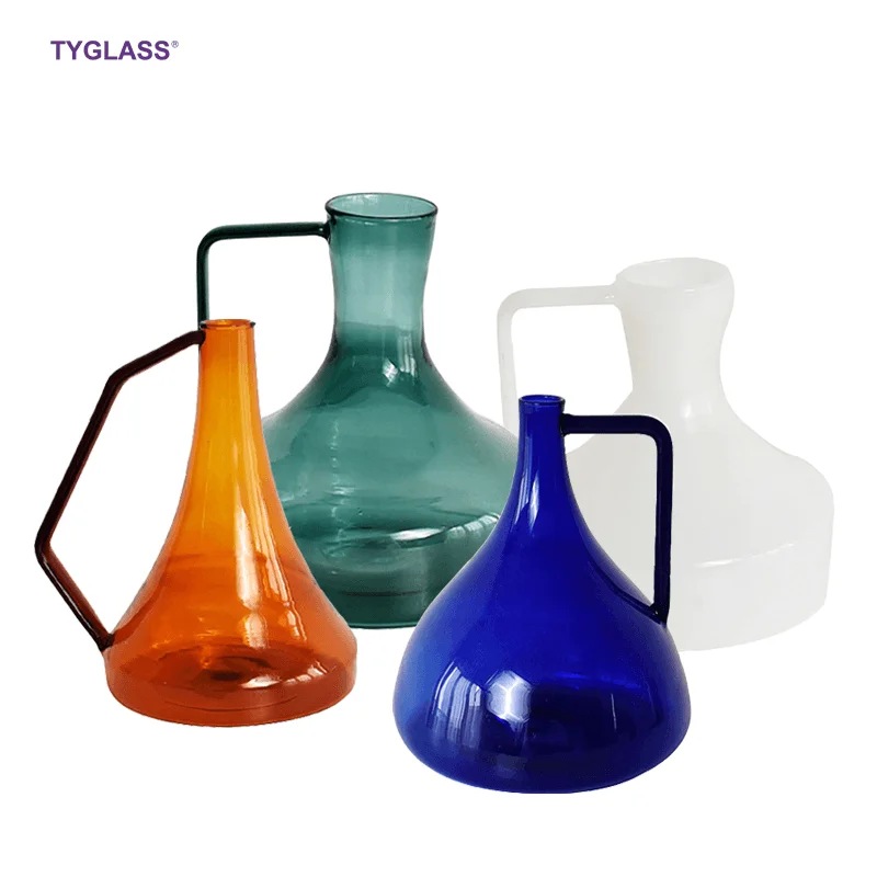 

OEM / ODM handmade high borosilicate glass color transparent glass vase