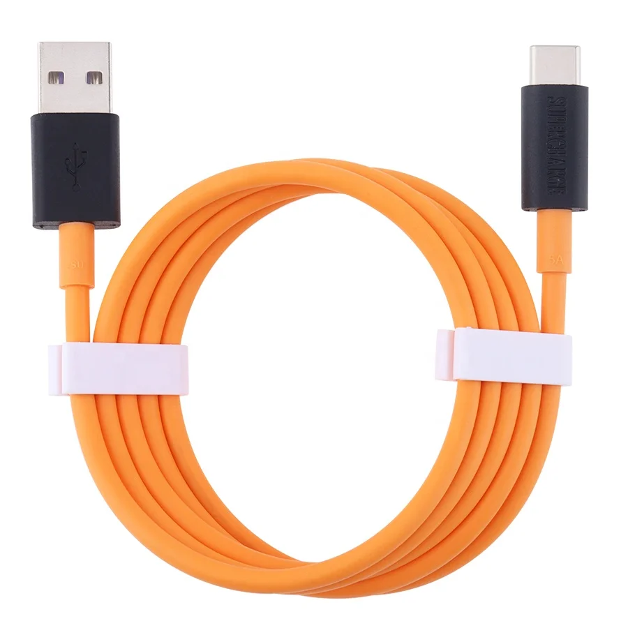 

5A Fast Charging Micro USB Data Charge Cable For iPhone Samsung Xiaomi Android Phone Type C Charger Cord Wire, Orange