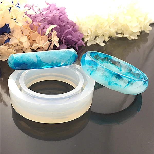 

C-0082 Clear Crystal Polish Transparent Silicone Unisex Bangle Bracelet Molds, Stock or customized