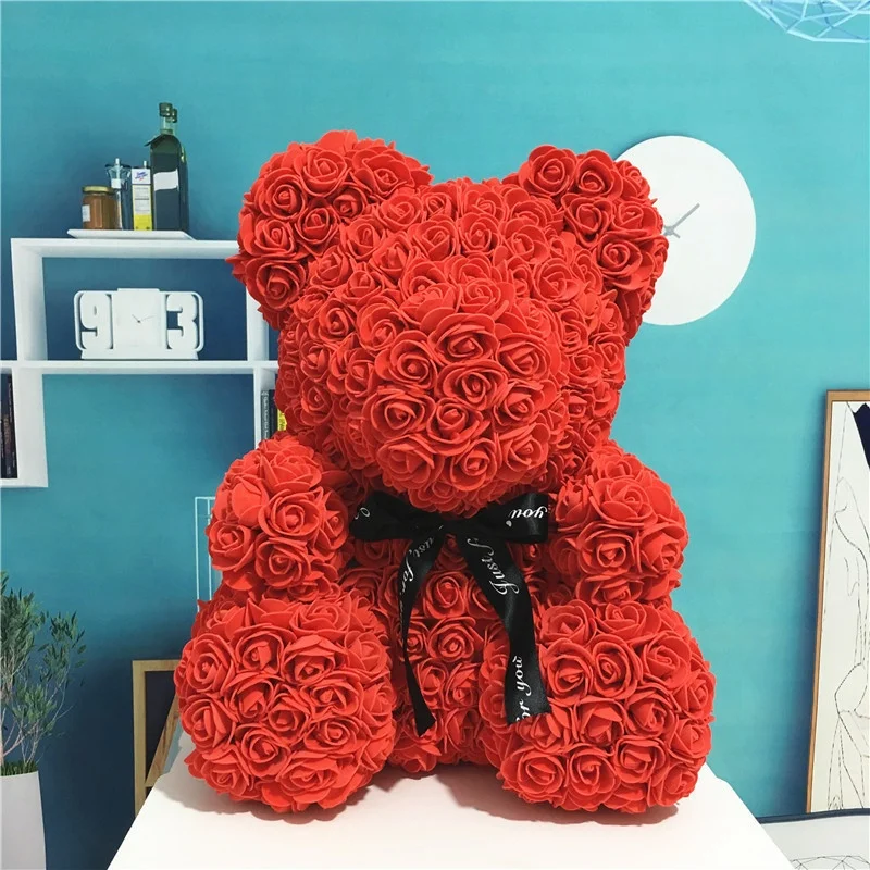 teddy bear roses in box