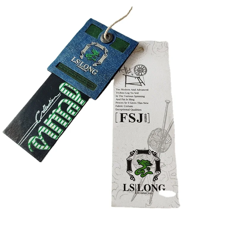 

Hang Tag for Logo Special Design Cloth Swing Paper Garment Tags Silk Screen Printed Hangtags Printing Label Printed Label Cotton