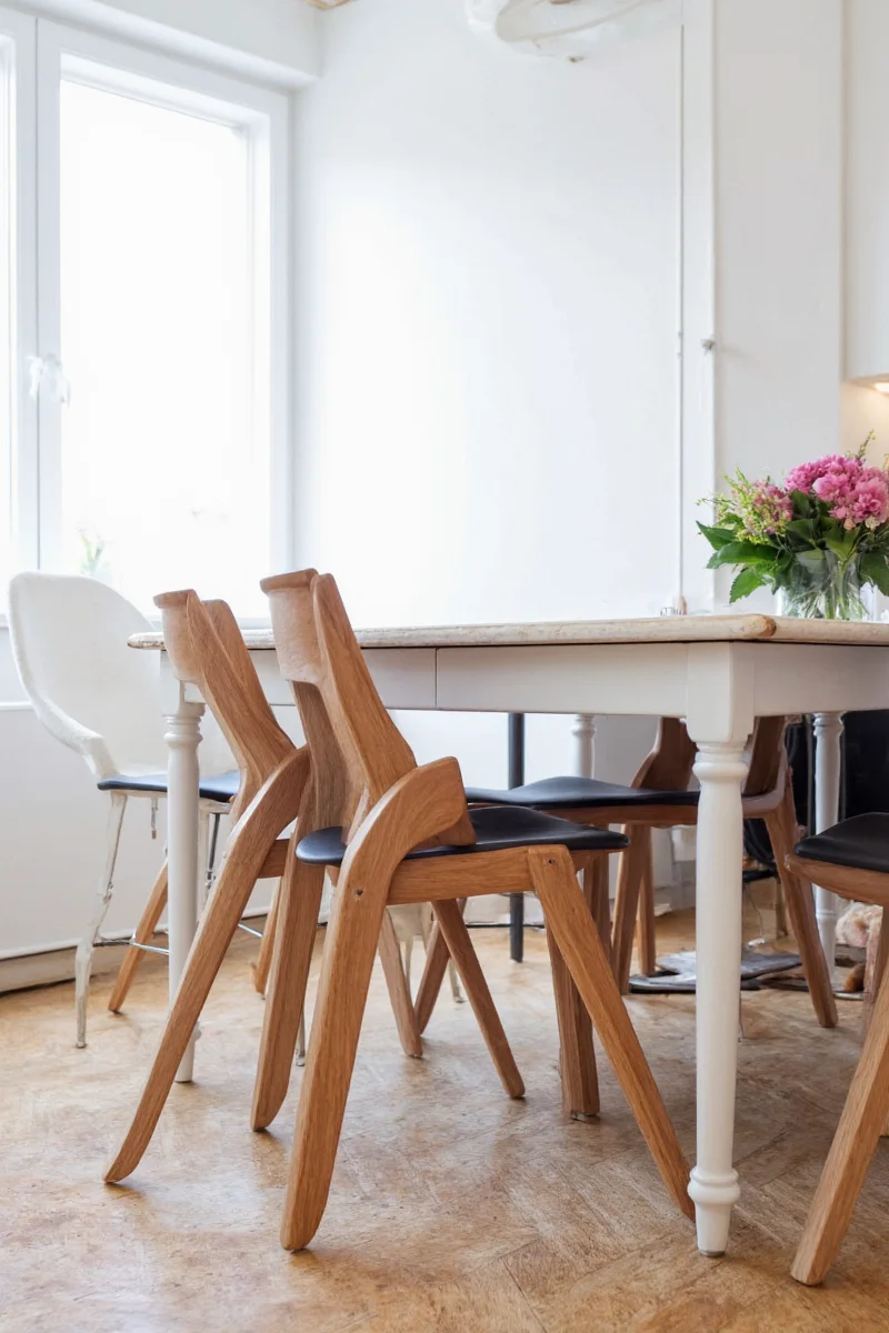 Modern aluminum folding chair.