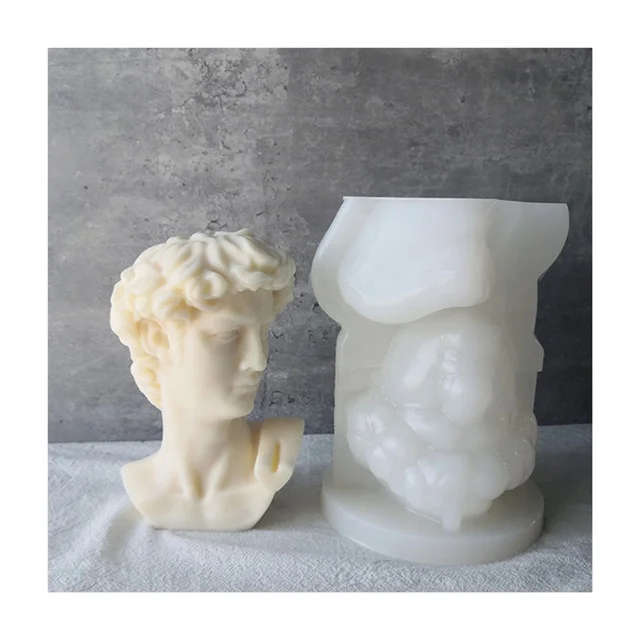 

DLW032 Assorted Size Large David Head Portrait Candle Silicone Mold Diy Aromatherapy Gypsum Body Candle Resin Mold