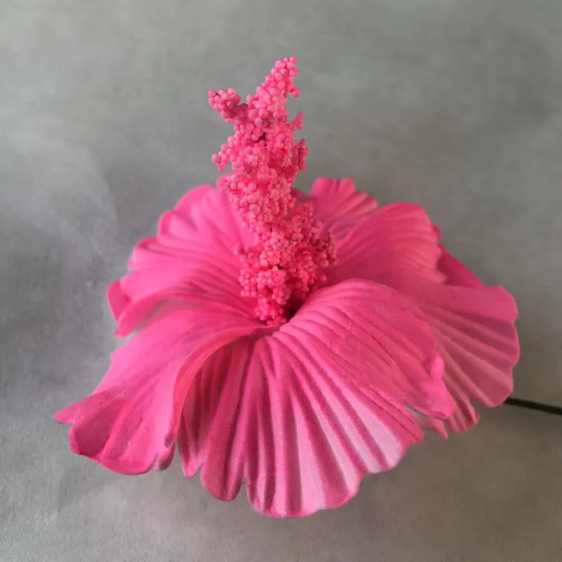 Zhuoou Simulation Frangipani Flower Head Hawaiian Foam Flowers Plumeria