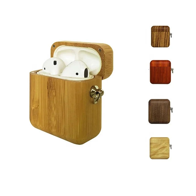 

For wooden designer airpod cases Oem Pattern carving cover air pod for wood airpods case