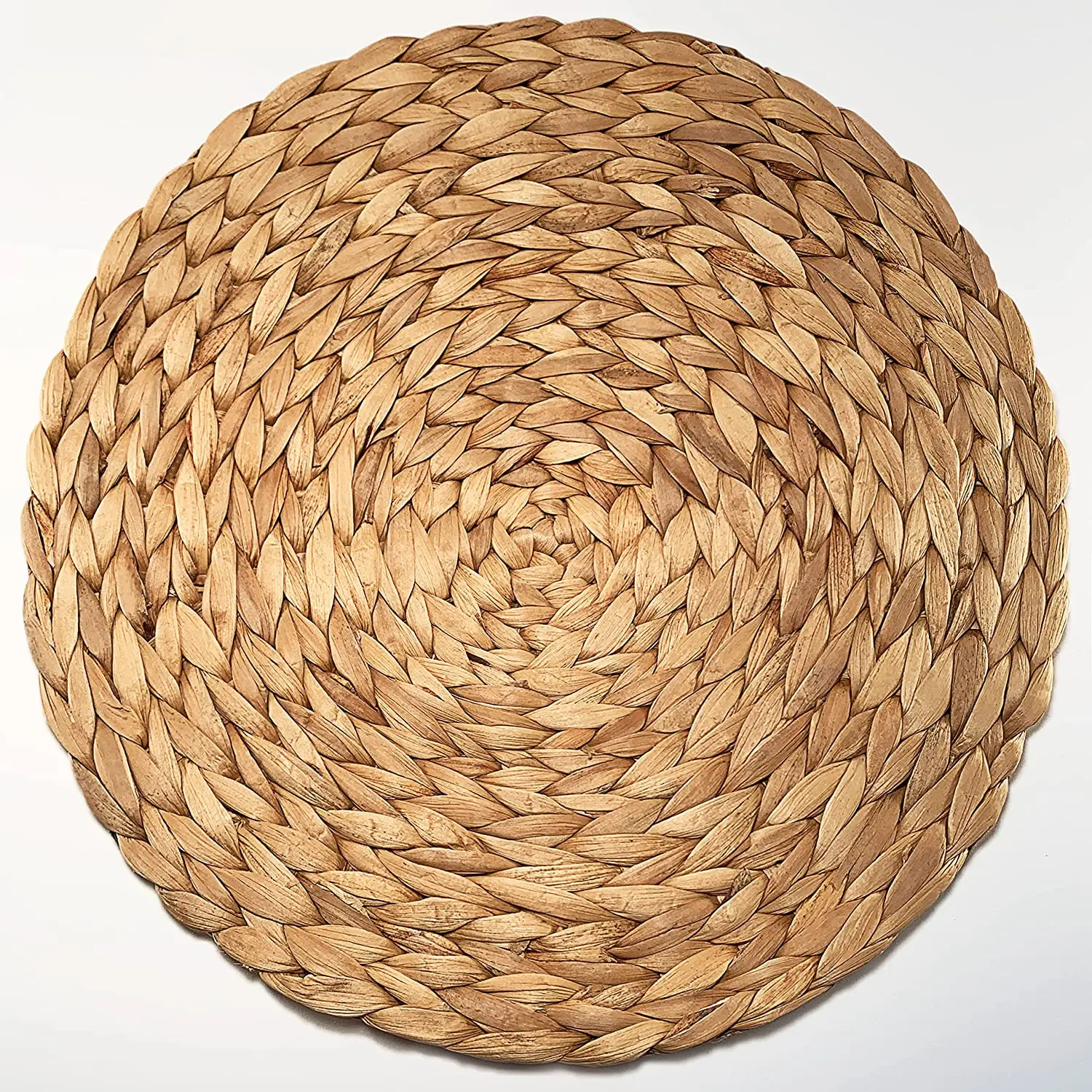 

wholesale Round straw Woven Placemats Set Natural Woven Water Hyacinth Placemats Hyacinth mat