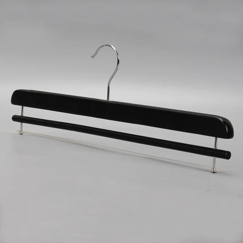 

Manufacture Plastic Wood Trousers Hangers Durable Non Slip Quality Plastic PP blanket Pant Hanger with bar