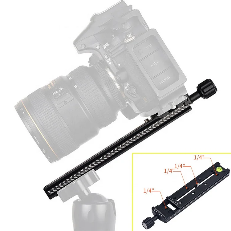 

NNR100/140/200 Plate Tripod Quick Release Plate Bracket camera clamp Arca Swiss Style Aluminum Camera Quick Release Base Plate, Black