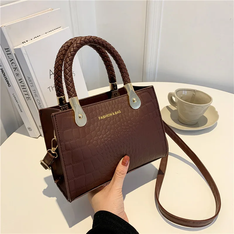 

Fashion women's crocodile pattern handbag quality texture shoulder messenger crossbody bag women's handbag