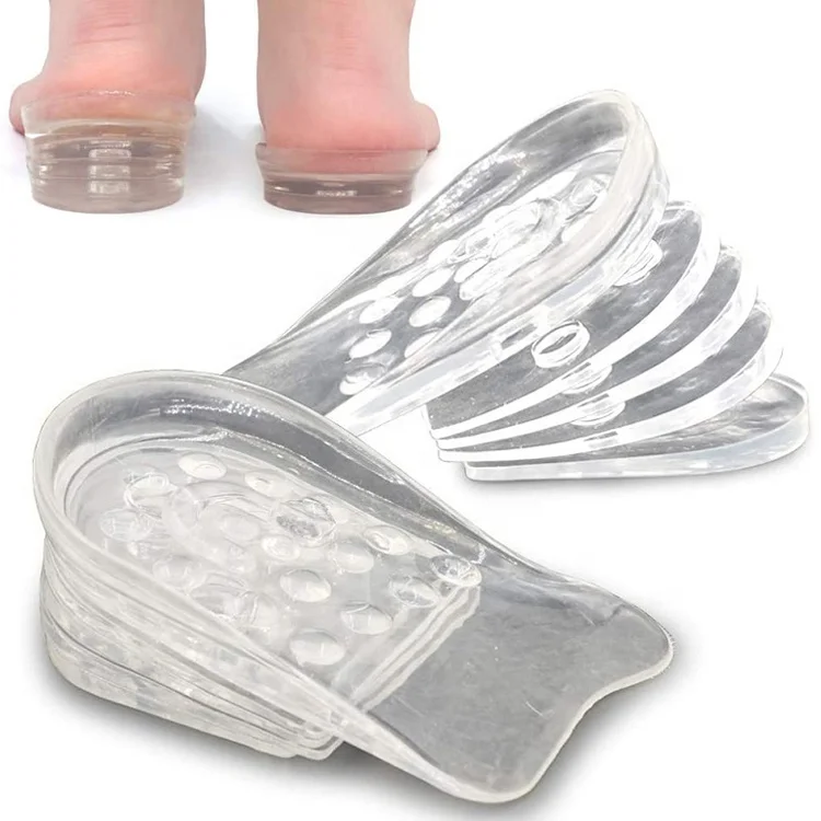 

Adjustable 5 Layers Height Increase Insoles Silicone Heel Cushion Inserts Gel Heel Lift Inserts for Men and Women, Mix