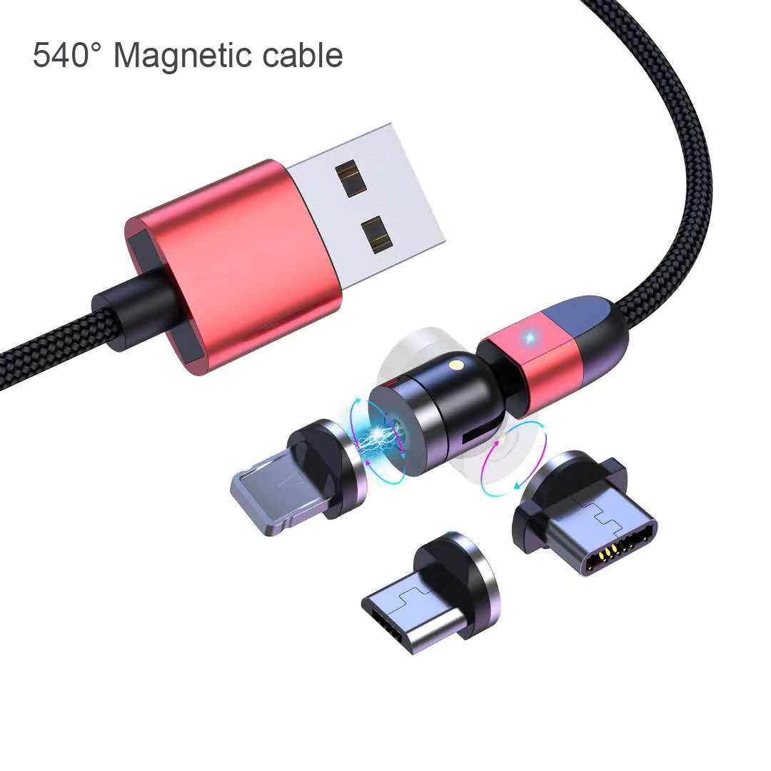 

Wholesale High quality Mobile Phone Accessories Fast Charging Magnetic USB Cable for Phones, Red