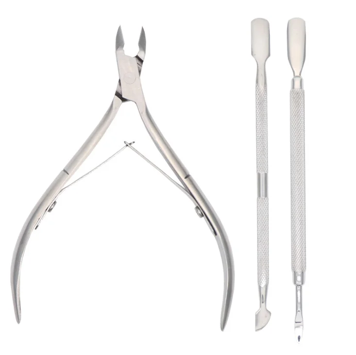 

Wholesale stainless steel dead skin scissors beauty pliers steel push peeling nail tools nail set