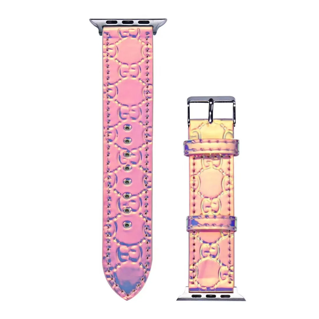 

Luxury designer laser watch bands Watch straps for Apple Watch6 38mm 40mm 42mm 44mm