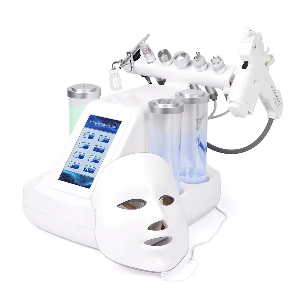 

8 in 1 Hydra Dermabrasion Aqua BIO RF Face Cleaning Hydro Water Oxygen Jet Peel Machine Skin Care Facial Beauty Equipment