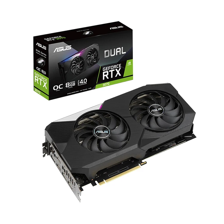 

Stock ASUS DUAL-RTX 3070-O8G Gaming Graphics card with 8GB GDDR6 256 Bit ASUS Dual RTX 3070 Video Card for with 2 fan