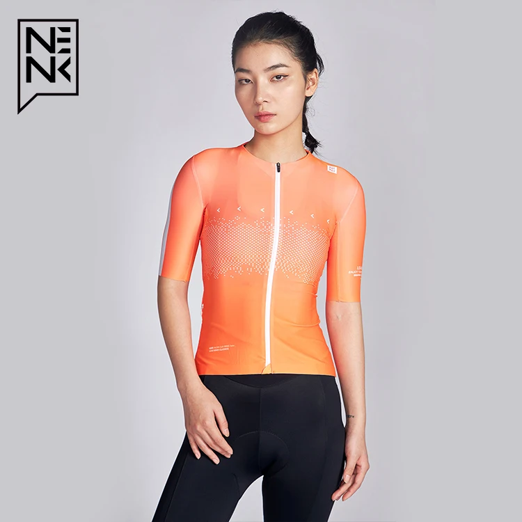 

NENK Sublimation cycling jersey for women wear short sleeves cycling jersey with pockets quick dry cycling jersey manufactures