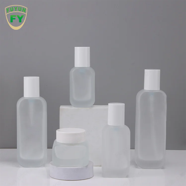 

wholesale 50g cosmetic glass bottle sets glass jar for skincare face cream lotion bottle