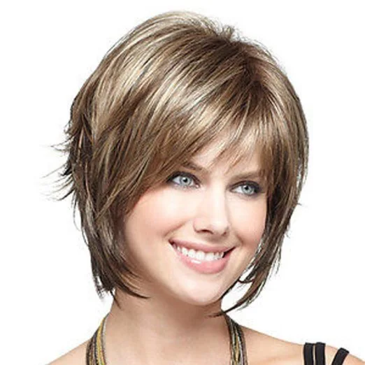 

Ladies Fashion High Temperature Silk Short Micro Curly Synthetic Hair Wig, Customized