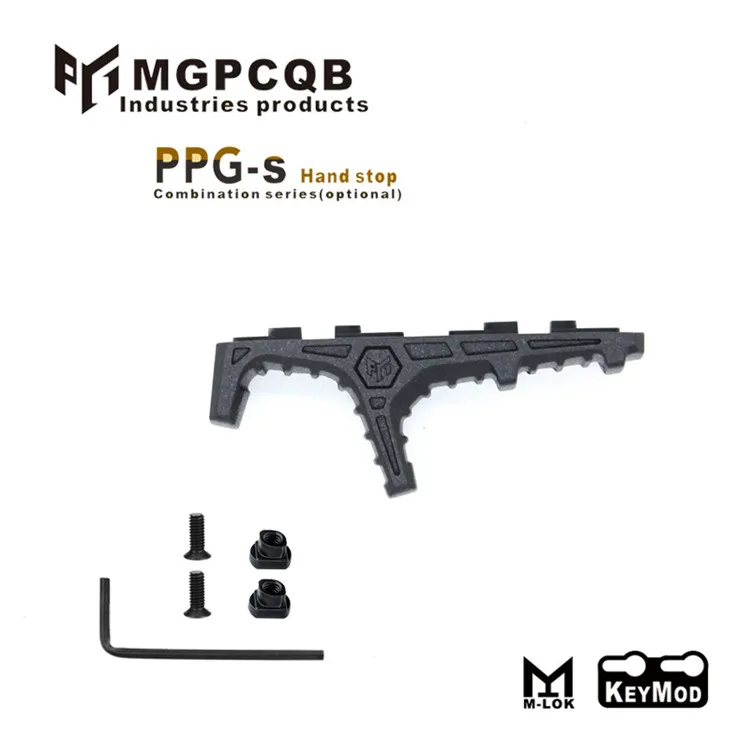 

China manufacturer Hunting PPG Python Nylon keymod mlok system handguard handstop for AR15 accessories, Bk/de