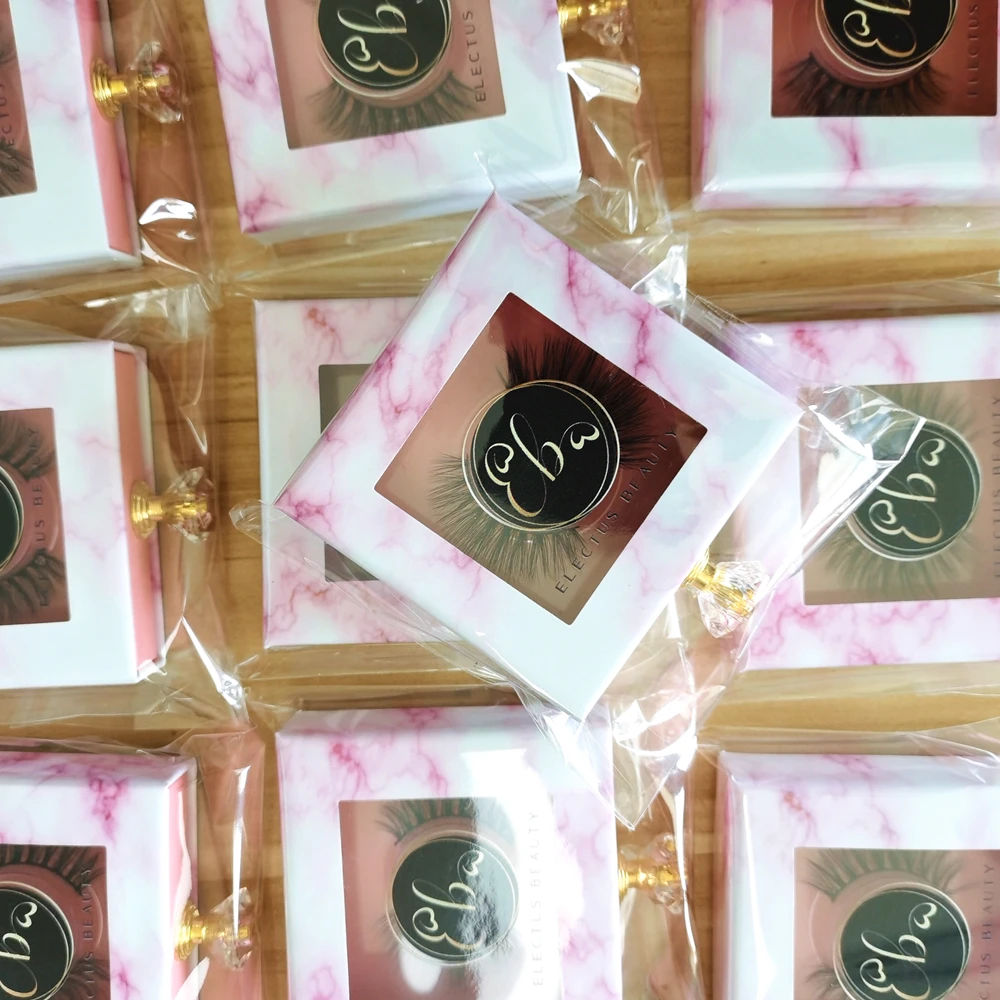 

faux mink eyelash customized boxes strip mink eye lashes vendor 20mm faux mink eyelash packaging cases