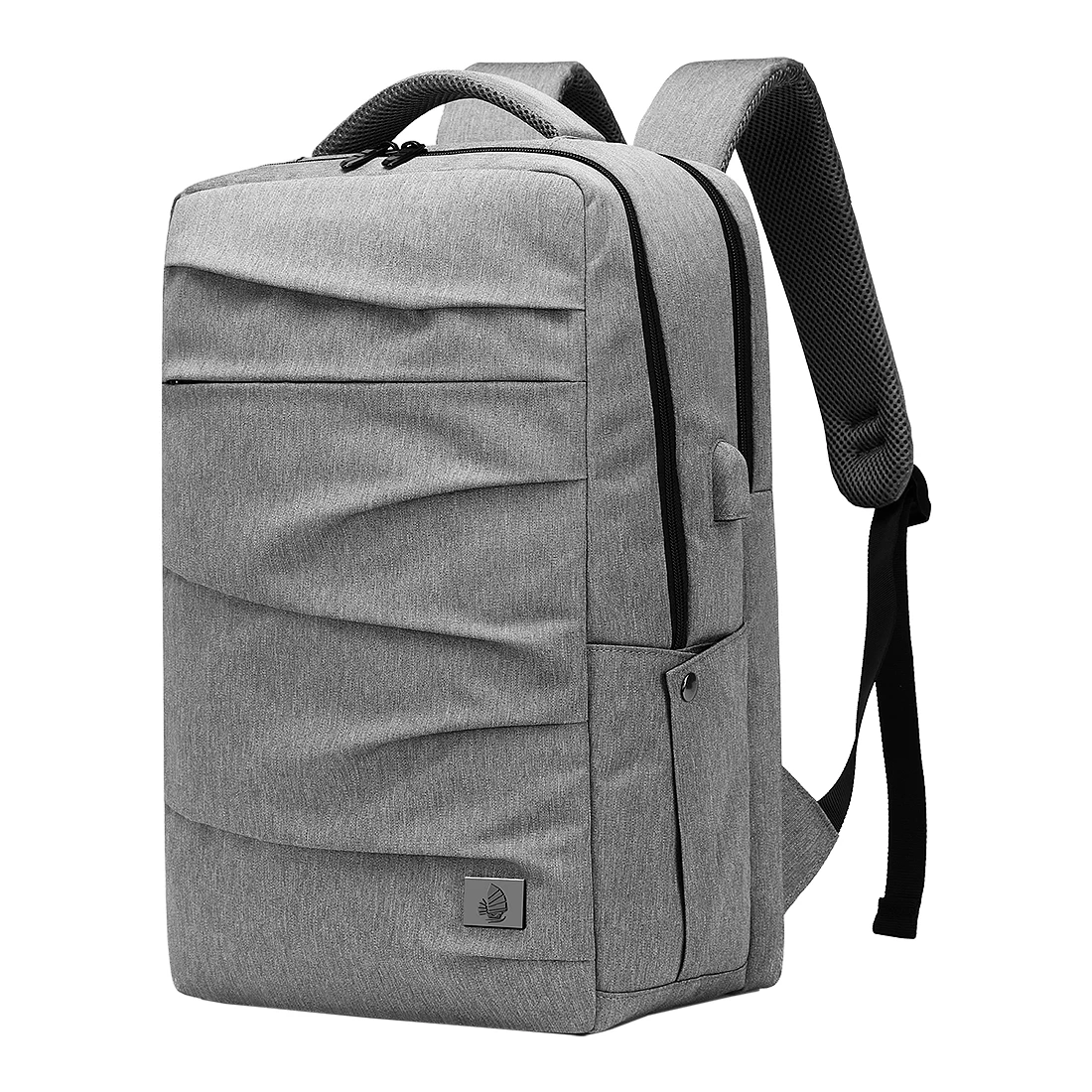 

2021 New Product Fashionable Custom logo back pack Men Business Laptop Backpacks Waterproof Travelling bag, Black grey