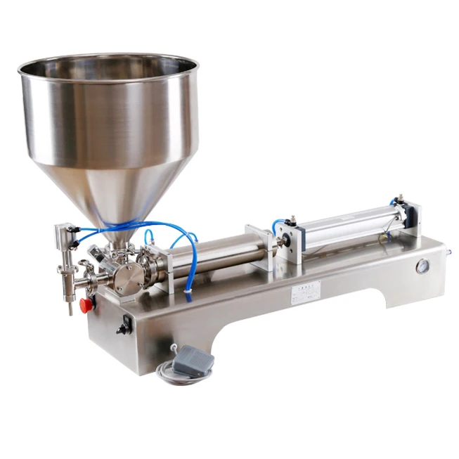 
One Head Honey Filling Machine 100~5000ml Horizontal single head honey stick cream vaporizer pen oil filling machine 