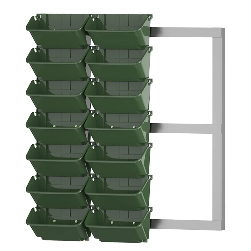 UV-Resistant PP Plastic Modern Indoor Space-Saving Planting Green Wall System Vertical Garden Planter Pot for Home Restaurants