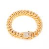 New custom size inlaid full diamond iced out hiphop bracelet for man